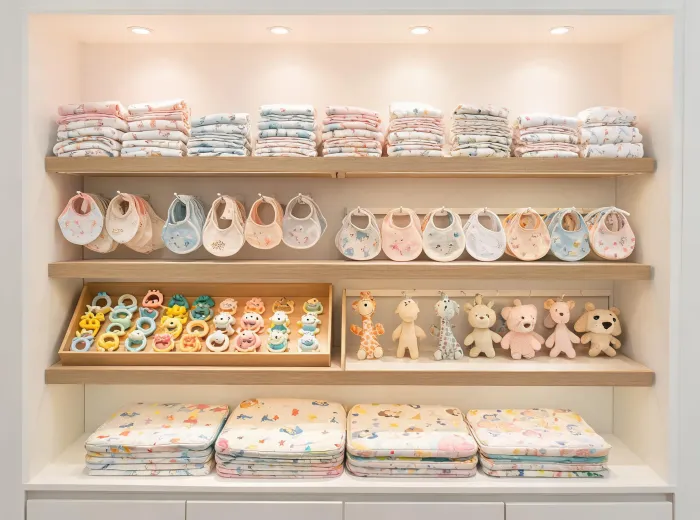 Registry wall with Infantino baby essentials