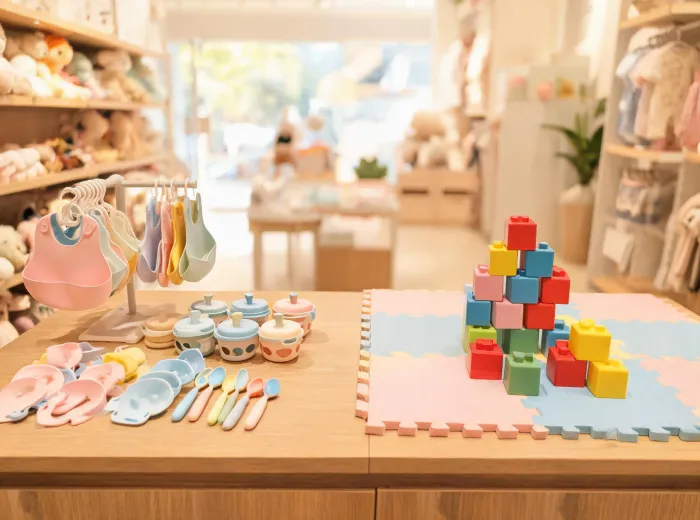 Toddler play and feeding display